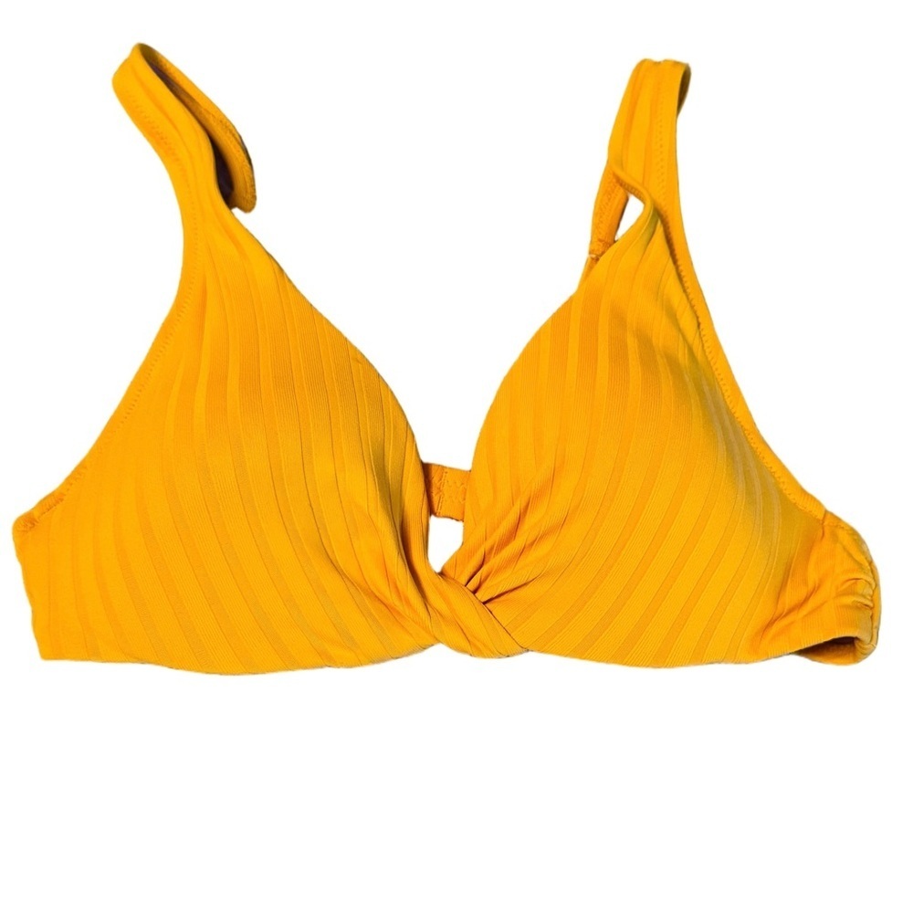 Shade & Shore Yellow Bikini Top size 34 B with underwire